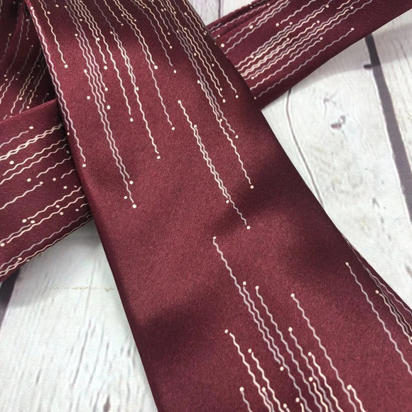 vintage quicksilver countess wara new york sistine satin neck tie preppy - Picture 3 of 5